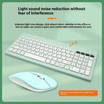 Conjunto de Teclado e Rato Silencioso Bluetooth Sem Fios Recarregável 2858+030 com 800/1200/1600 DPI