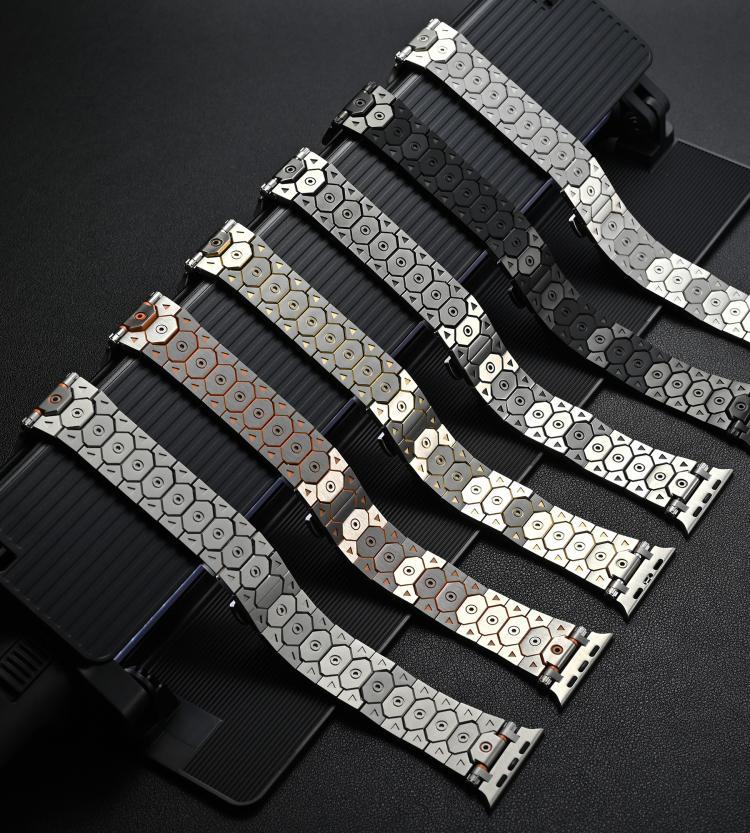 Octagonal Stainless Steel  Watch, For Apple Watch 46mm / 49mm / 45mm / 44mm