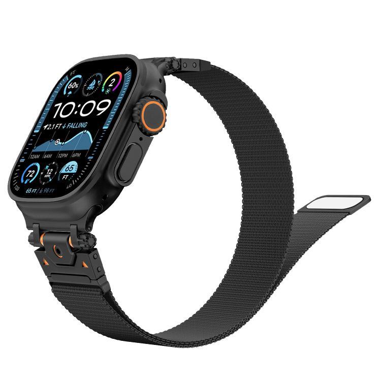 Correia de Relógio Magnética Milanesa em Aço, Para Apple Watch 46mm / 49mm / 45mm / 44mm