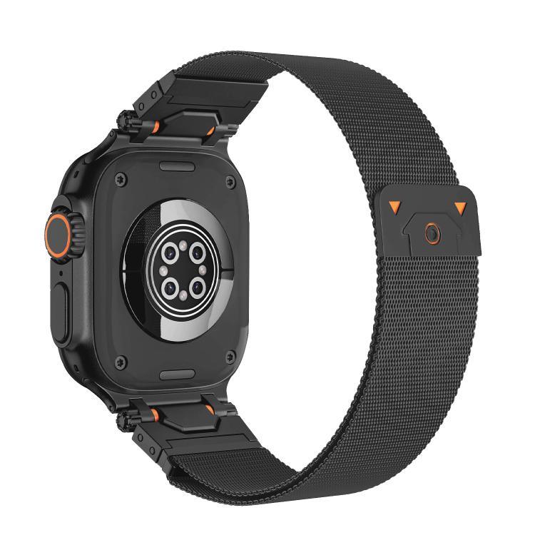 Correia de Relógio Magnética Milanesa em Aço, Para Apple Watch 46mm / 49mm / 45mm / 44mm