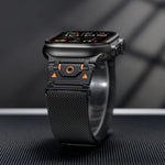 Correia de Relógio Magnética Milanesa em Aço, Para Apple Watch 46mm / 49mm / 45mm / 44mm
