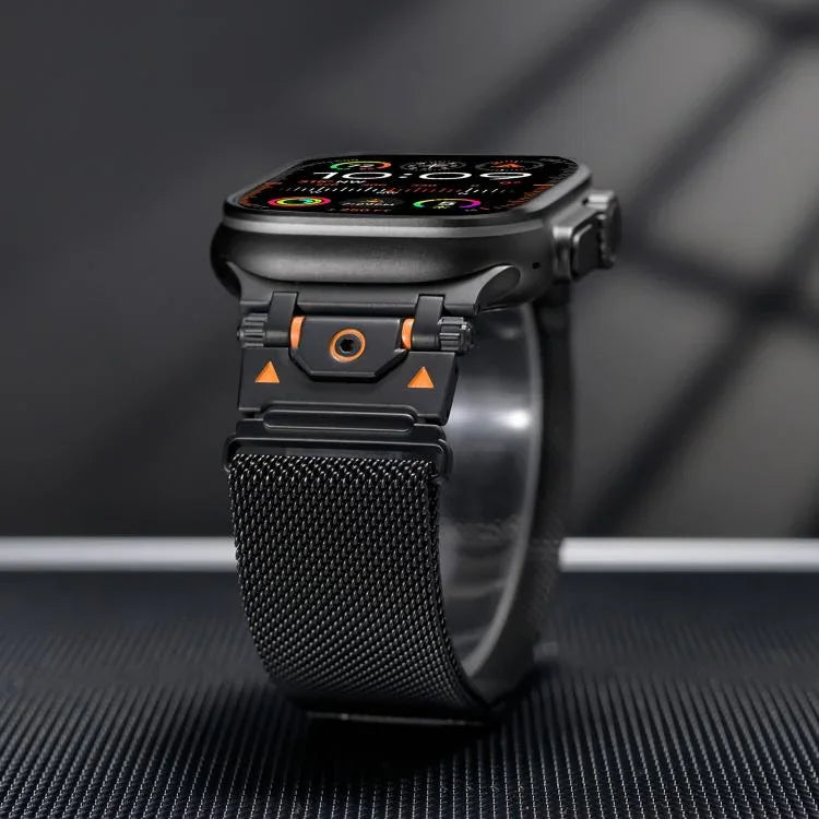Correia de Relógio Magnética Milanesa em Aço, Para Apple Watch 46mm / 49mm / 45mm / 44mm