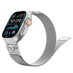 Correia de Relógio Magnética Milanesa em Aço, Para Apple Watch 46mm / 49mm / 45mm / 44mm