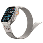 Correia de Relógio Magnética Milanesa em Aço, Para Apple Watch 46mm / 49mm / 45mm / 44mm