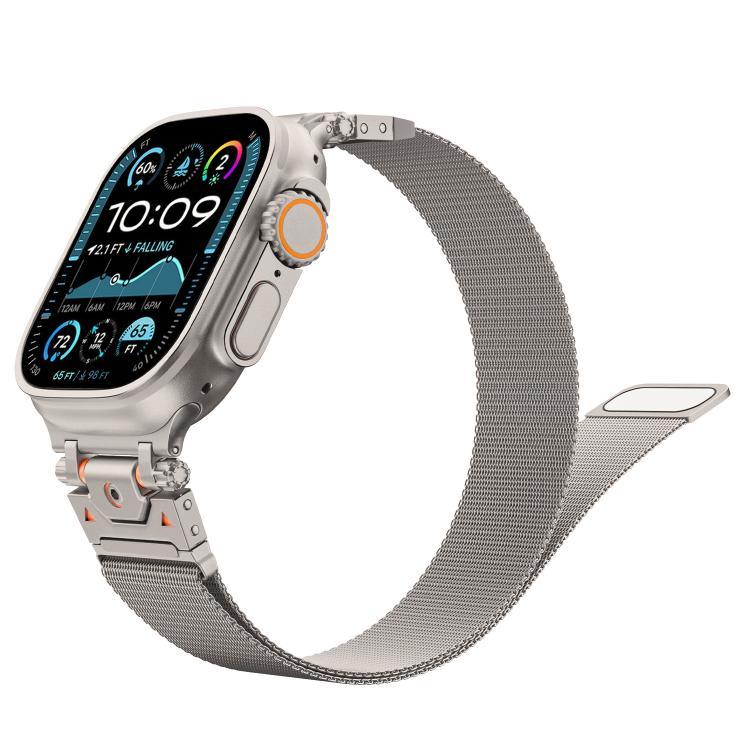 Correia de Relógio Magnética Milanesa em Aço, Para Apple Watch 46mm / 49mm / 45mm / 44mm