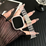Correia de Relógio com Caixa PC Camaleão em Resina Epóxi, Para Apple Watch Series 10 46mm, Para Apple Watch Series 10 42mm, Para Apple Watch 44mm / 45mm, Para Apple Watch 40mm / 41mm, Para Apple Watch 49mm
