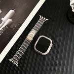 Correia de Relógio com Caixa PC Camaleão em Resina Epóxi, Para Apple Watch Series 10 46mm, Para Apple Watch Series 10 42mm, Para Apple Watch 44mm / 45mm, Para Apple Watch 40mm / 41mm, Para Apple Watch 49mm