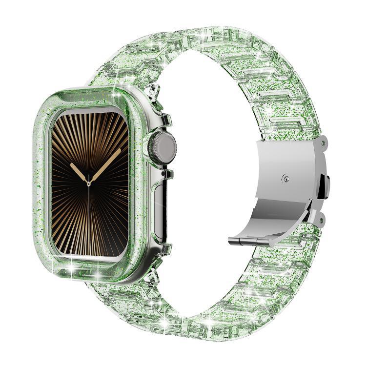 Correia de Relógio com Caixa PC Camaleão em Resina Epóxi, Para Apple Watch Series 10 46mm, Para Apple Watch Series 10 42mm, Para Apple Watch 44mm / 45mm, Para Apple Watch 40mm / 41mm, Para Apple Watch 49mm