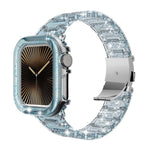 Correia de Relógio com Caixa PC Camaleão em Resina Epóxi, Para Apple Watch Series 10 46mm, Para Apple Watch Series 10 42mm, Para Apple Watch 44mm / 45mm, Para Apple Watch 40mm / 41mm, Para Apple Watch 49mm