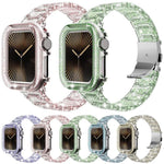 Correia de Relógio com Caixa PC Camaleão em Resina Epóxi, Para Apple Watch Series 10 46mm, Para Apple Watch Series 10 42mm, Para Apple Watch 44mm / 45mm, Para Apple Watch 40mm / 41mm, Para Apple Watch 49mm