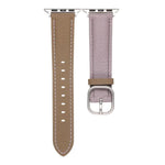Correia de Relógio em Pele Genuína com Textura Litchi e Fivela Quadrada, Para Apple Watch 46mm / 49mm / 45mm / 44mm, Para Apple Watch 42mm / 41mm / 40mm / 38mm