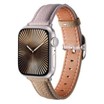 Correia de Relógio em Pele Genuína com Textura Litchi e Fivela Quadrada, Para Apple Watch 46mm / 49mm / 45mm / 44mm, Para Apple Watch 42mm / 41mm / 40mm / 38mm