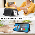 Capa de telemóvel em pele Kalebol com bolsa para cartões magnética MagSafe forte e dobrável em duas partes, para iPhone 17 Pro Max, para iPhone 17 Pro, para iPhone 17, para iPhone Air