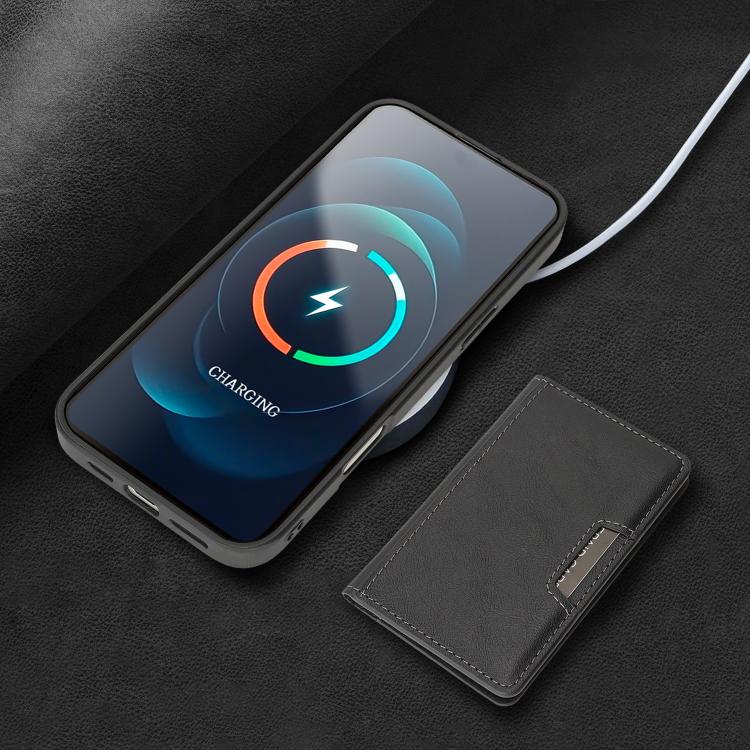 Capa de telemóvel em pele Kalebol com bolsa para cartões magnética MagSafe forte e dobrável em duas partes, para iPhone 17 Pro Max, para iPhone 17 Pro, para iPhone 17, para iPhone Air
