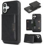 Capa de telemóvel em pele Kalebol com bolsa para cartões magnética MagSafe forte e dobrável em duas partes, para iPhone 17 Pro Max, para iPhone 17 Pro, para iPhone 17, para iPhone Air