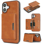 Capa de telemóvel em pele Kalebol com bolsa para cartões magnética MagSafe forte e dobrável em duas partes, para iPhone 17 Pro Max, para iPhone 17 Pro, para iPhone 17, para iPhone Air