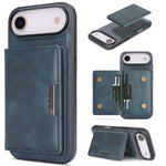 Capa de telemóvel em pele Kalebol com bolsa para cartões magnética MagSafe forte e dobrável em duas partes, para iPhone 17 Pro Max, para iPhone 17 Pro, para iPhone 17, para iPhone Air