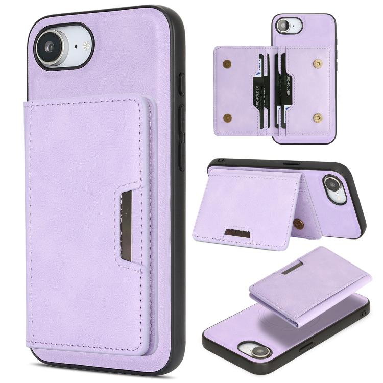 Capa de telemóvel em pele Kalebol com bolsa para cartões magnética MagSafe forte e dobrável em duas partes, para iPhone 17 Pro Max, para iPhone 17 Pro, para iPhone 17, para iPhone Air