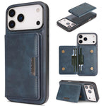 Capa de telemóvel em pele Kalebol com bolsa para cartões magnética MagSafe forte e dobrável em duas partes, para iPhone 17 Pro Max, para iPhone 17 Pro, para iPhone 17, para iPhone Air
