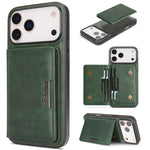 Capa de telemóvel em pele Kalebol com bolsa para cartões magnética MagSafe forte e dobrável em duas partes, para iPhone 17 Pro Max, para iPhone 17 Pro, para iPhone 17, para iPhone Air
