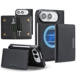 Capa de telemóvel em pele Kalebol com bolsa para cartões magnética MagSafe forte e dobrável em duas partes, para iPhone 17 Pro Max, para iPhone 17 Pro, para iPhone 17, para iPhone Air