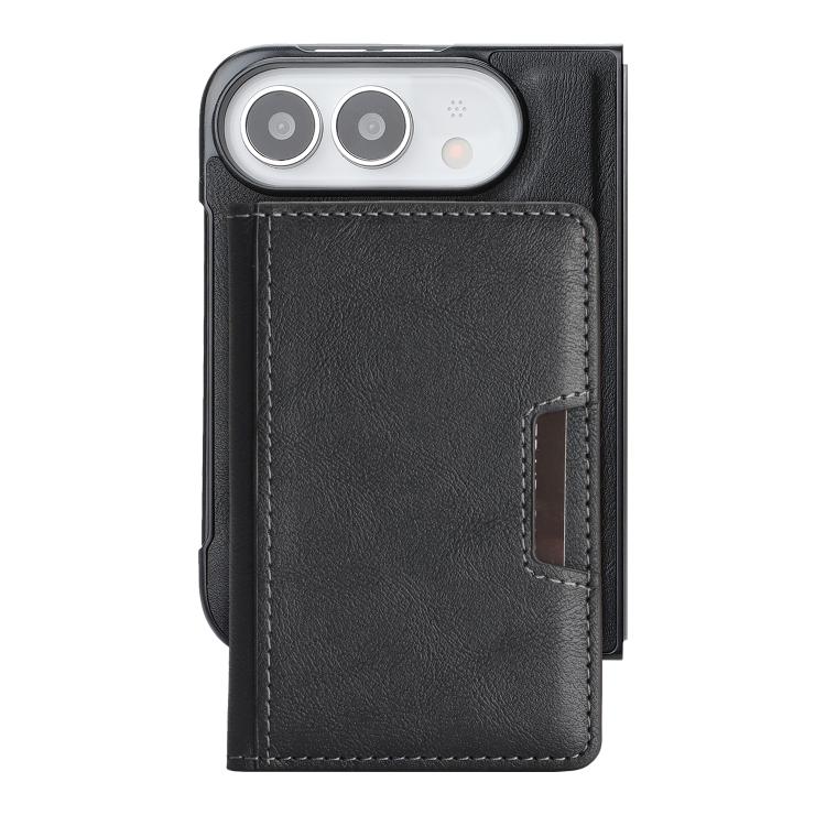 Capa de telemóvel em pele Kalebol com bolsa para cartões magnética MagSafe forte e dobrável em duas partes, para iPhone 17 Pro Max, para iPhone 17 Pro, para iPhone 17, para iPhone Air