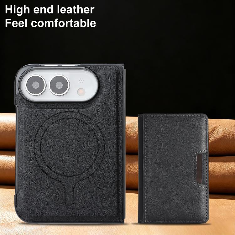 Capa de telemóvel em pele Kalebol com bolsa para cartões magnética MagSafe forte e dobrável em duas partes, para iPhone 17 Pro Max, para iPhone 17 Pro, para iPhone 17, para iPhone Air
