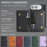 Capa de telemóvel em pele Kalebol com bolsa para cartões magnética MagSafe forte e dobrável em duas partes, para iPhone 17 Pro Max, para iPhone 17 Pro, para iPhone 17, para iPhone Air