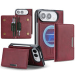 Capa de telemóvel em pele Kalebol com bolsa para cartões magnética MagSafe forte e dobrável em duas partes, para iPhone 17 Pro Max, para iPhone 17 Pro, para iPhone 17, para iPhone Air