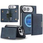 Capa de telemóvel em pele Kalebol com bolsa para cartões magnética MagSafe forte e dobrável em duas partes, para iPhone 17 Pro Max, para iPhone 17 Pro, para iPhone 17, para iPhone Air