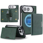 Capa de telemóvel em pele Kalebol com bolsa para cartões magnética MagSafe forte e dobrável em duas partes, para iPhone 17 Pro Max, para iPhone 17 Pro, para iPhone 17, para iPhone Air
