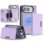 Capa de telemóvel em pele Kalebol com bolsa para cartões magnética MagSafe forte e dobrável em duas partes, para iPhone 17 Pro Max, para iPhone 17 Pro, para iPhone 17, para iPhone Air