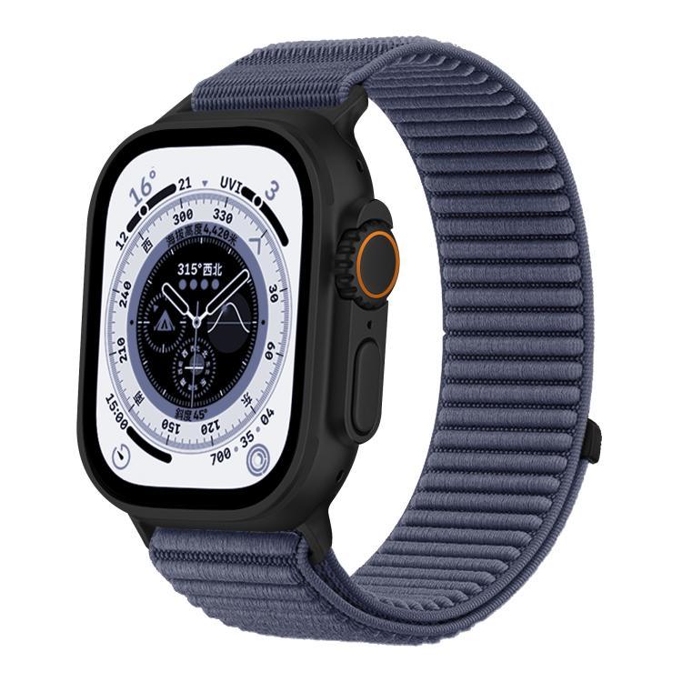 Correia de Relógio em Nylon Trançado com Fecho de Gancho e Argola e Interface Metálica, Para Apple Watch 46mm / 49mm / 45mm / 44mm, Para Apple Watch 42mm / 41mm / 40mm / 38mm