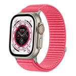 Correia de Relógio em Nylon Trançado com Fecho de Gancho e Argola e Interface Metálica, Para Apple Watch 46mm / 49mm / 45mm / 44mm, Para Apple Watch 42mm / 41mm / 40mm / 38mm