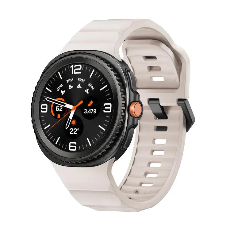 Pulseira de Relógio em Silicone com Fivela Preta Wave, Para Samsung Galaxy Watch8 / Watch8 Classic
