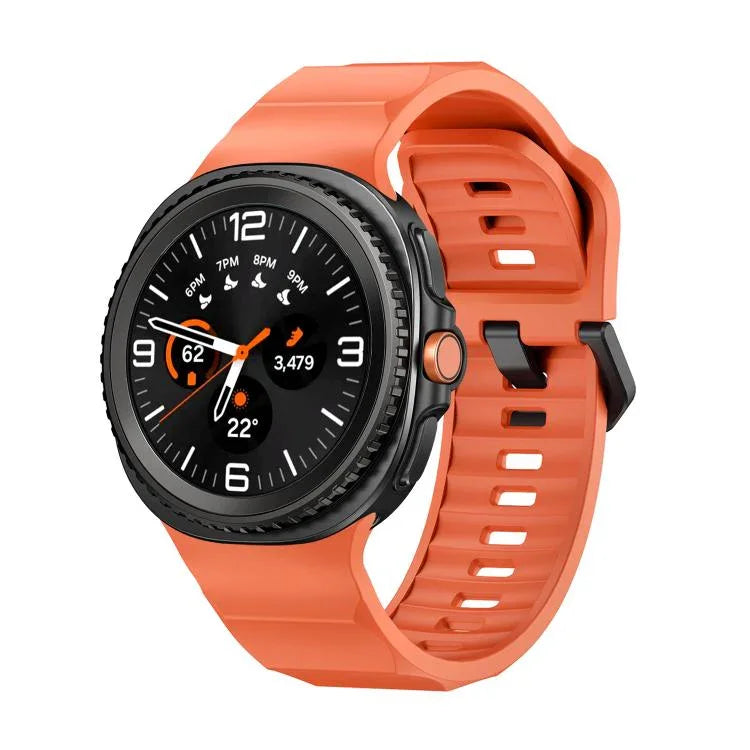 Pulseira de Relógio em Silicone com Fivela Preta Wave, Para Samsung Galaxy Watch8 / Watch8 Classic