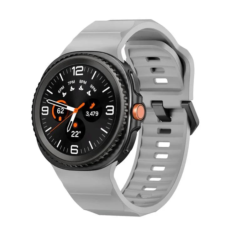Pulseira de Relógio em Silicone com Fivela Preta Wave, Para Samsung Galaxy Watch8 / Watch8 Classic