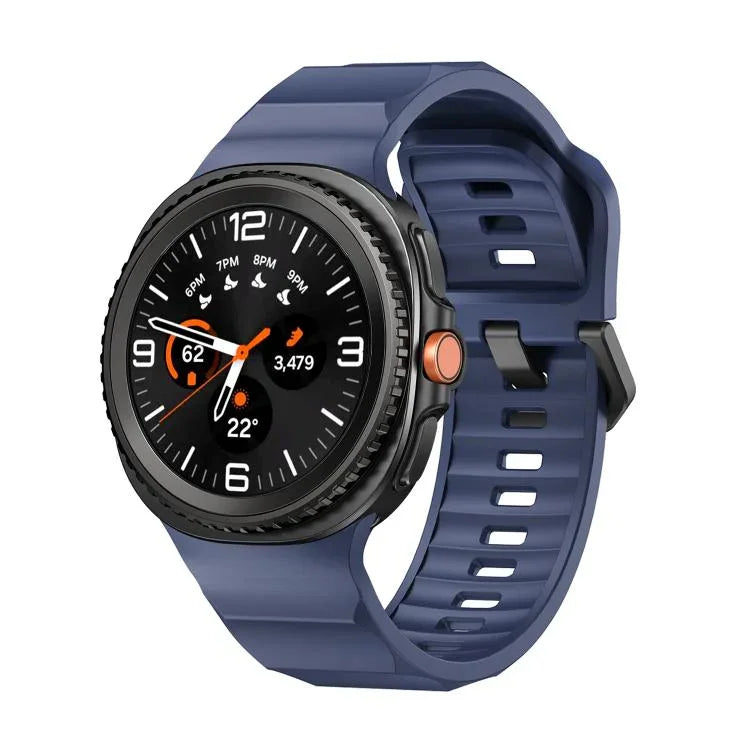 Pulseira de Relógio em Silicone com Fivela Preta Wave, Para Samsung Galaxy Watch8 / Watch8 Classic