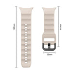 Pulseira de Relógio em Silicone com Fivela Preta Wave, Para Samsung Galaxy Watch8 / Watch8 Classic