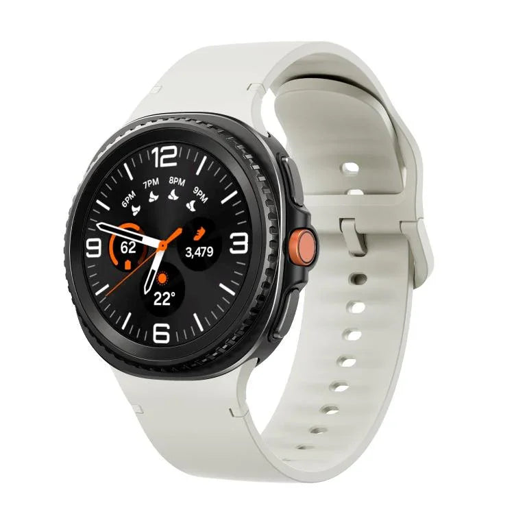 Pulseira de Relógio em Silicone com Costura e Cor Sólida para Samsung Galaxy Watch8 / Watch8 Classic, S, M