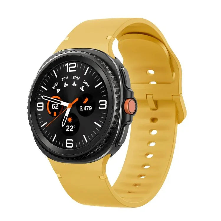 Pulseira de Relógio em Silicone com Costura e Cor Sólida para Samsung Galaxy Watch8 / Watch8 Classic, S, M