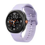 Pulseira de Relógio em Silicone com Costura e Cor Sólida para Samsung Galaxy Watch8 / Watch8 Classic, S, M