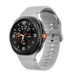 Pulseira de Relógio em Silicone com Costura e Cor Sólida para Samsung Galaxy Watch8 / Watch8 Classic, S, M