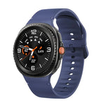 Pulseira de Relógio em Silicone com Costura e Cor Sólida para Samsung Galaxy Watch8 / Watch8 Classic, S, M