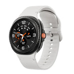 Pulseira de Relógio em Silicone com Costura e Cor Sólida para Samsung Galaxy Watch8 / Watch8 Classic, S, M