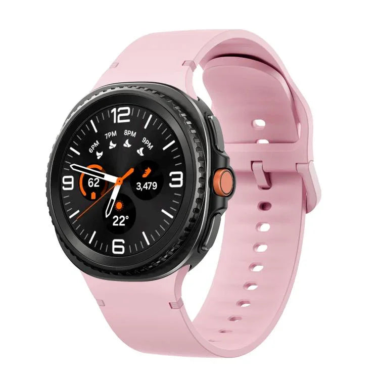 Pulseira de Relógio em Silicone com Costura e Cor Sólida para Samsung Galaxy Watch8 / Watch8 Classic, S, M