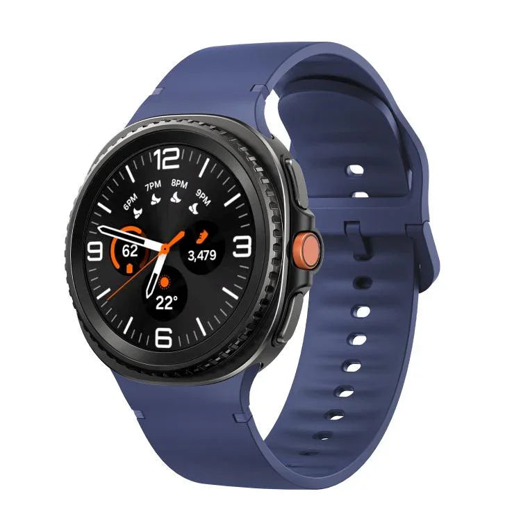 Pulseira de Relógio em Silicone com Costura e Cor Sólida para Samsung Galaxy Watch8 / Watch8 Classic, S, M