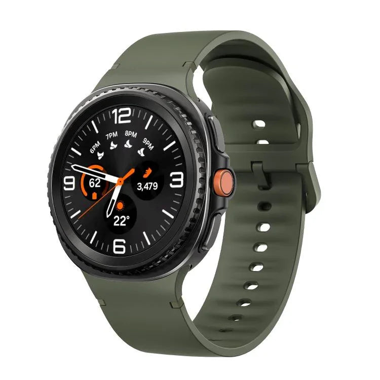 Pulseira de Relógio em Silicone com Costura e Cor Sólida para Samsung Galaxy Watch8 / Watch8 Classic, S, M