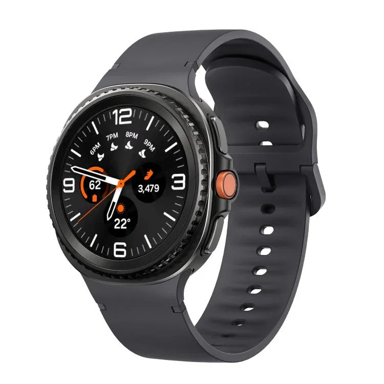 Pulseira de Relógio em Silicone com Costura e Cor Sólida para Samsung Galaxy Watch8 / Watch8 Classic, S, M