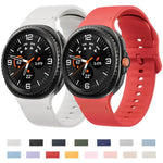 Pulseira de Relógio em Silicone com Costura e Cor Sólida para Samsung Galaxy Watch8 / Watch8 Classic, S, M